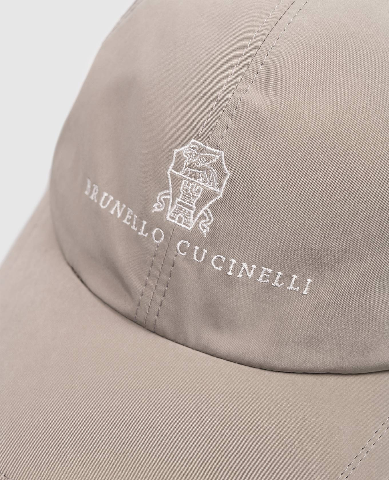 

Khaki cap with embroidered emblem Brunello Cucinelli