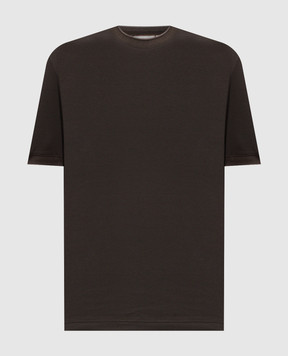Canali Khaki cashmere T-shirt MJ02337T0901