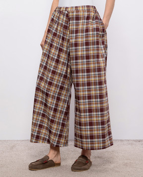 Sofie D`Hoore Brown PARANA checked pants PARANACHECK