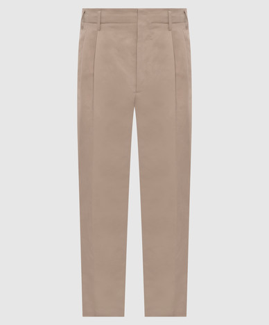 Beige linen pants