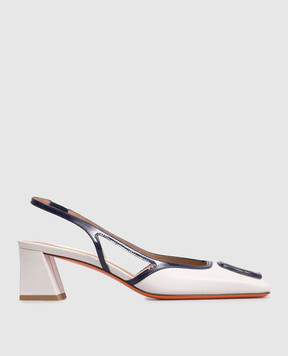 Santoni White leather slingbacks WDMN72096HA2NRTT