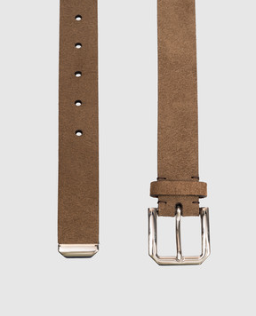 Brunello Cucinelli Brown suede belt MAUGP317