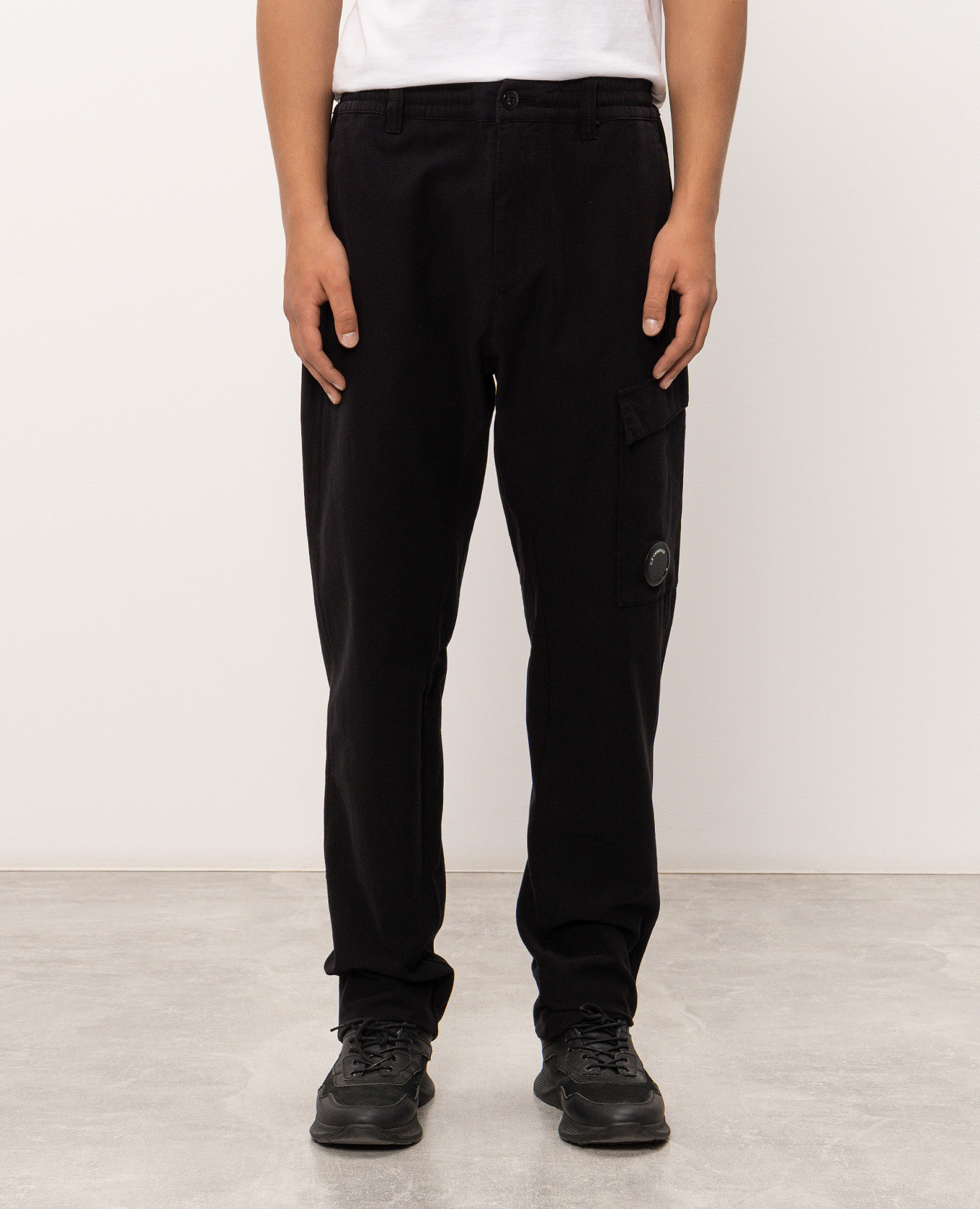 Black pants with logo patch C.P. Company 3