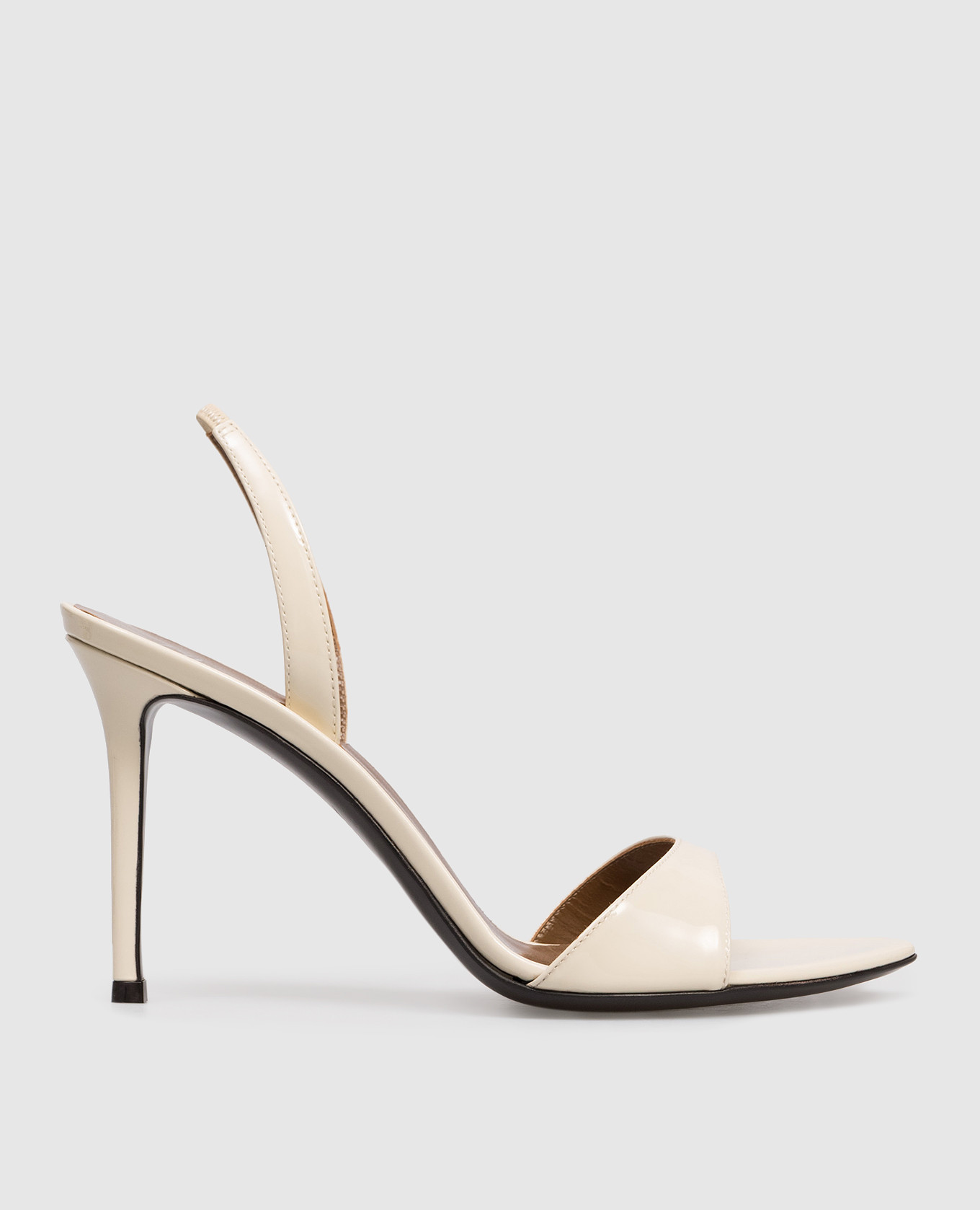 Clandestino white patent leather sandals