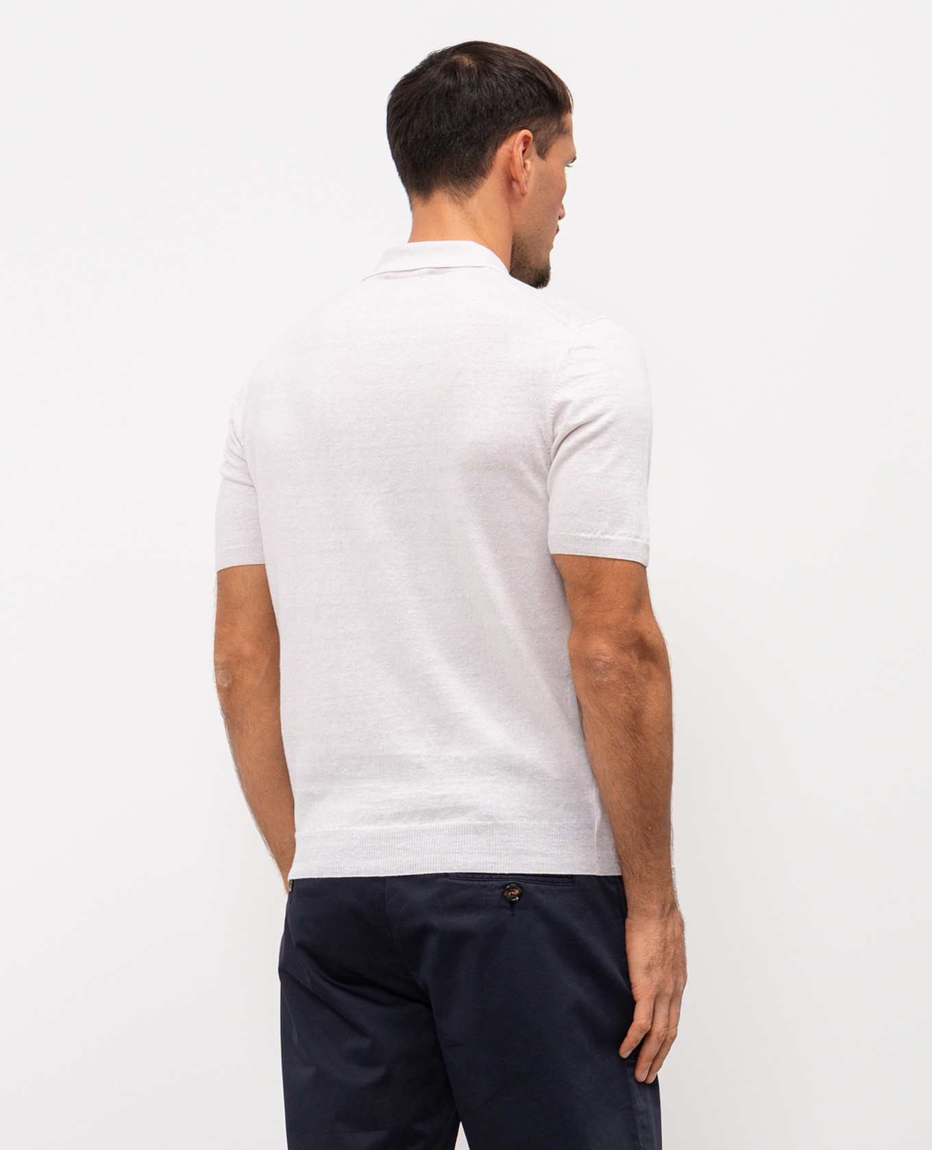 Beige polo with linen VINAL MooRER 4