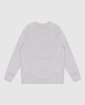Brunello Cucinelli Children's gray melange sweatshirt with print BM826E515C