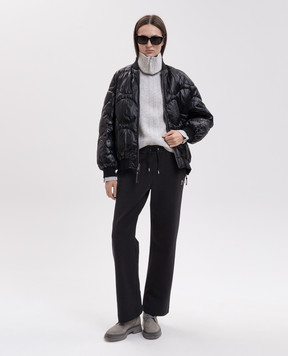 Parajumpers Black reversible down bomber jacket 26WPWJKIN32