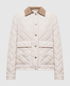 Peserico Ivory quilted jacket A23031A6957