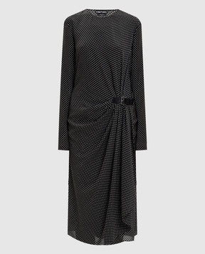 Tom Ford Black polka dot silk dress AB3644FAP253