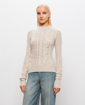 Ermanno Scervino Beige cashmere sweater D495M734YUT