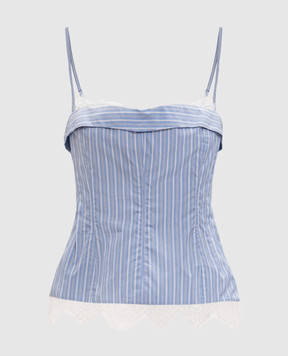 Simkhai Blue striped top 3262080S
