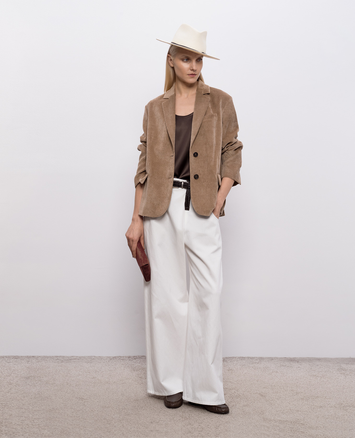 

Brown silk top Brunello Cucinelli