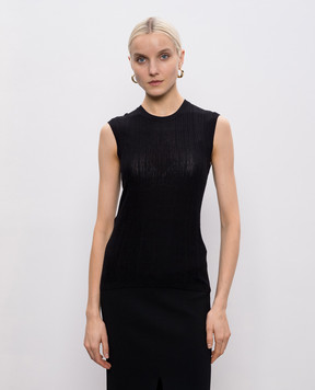 JOSEPH Black California top with silk JF009708