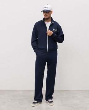 Balmain Blue sweatpants with logo GH1PQ436BD40