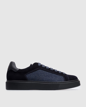 Doucal's Blue combination sneakers DU3322ALEXPJ881