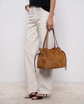 Gianni Chiarini Violette brown suede tote bag BS11285CMPL