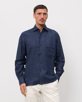 Castangia dal 1850 Blue linen shirt DMC2S26