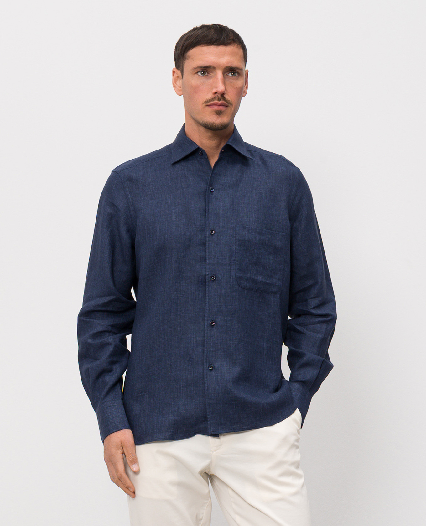 Blue linen shirt Castangia dal 1850 3
