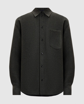 Victoria Beckham Green wool and cashmere shirt 1425WSH005278L