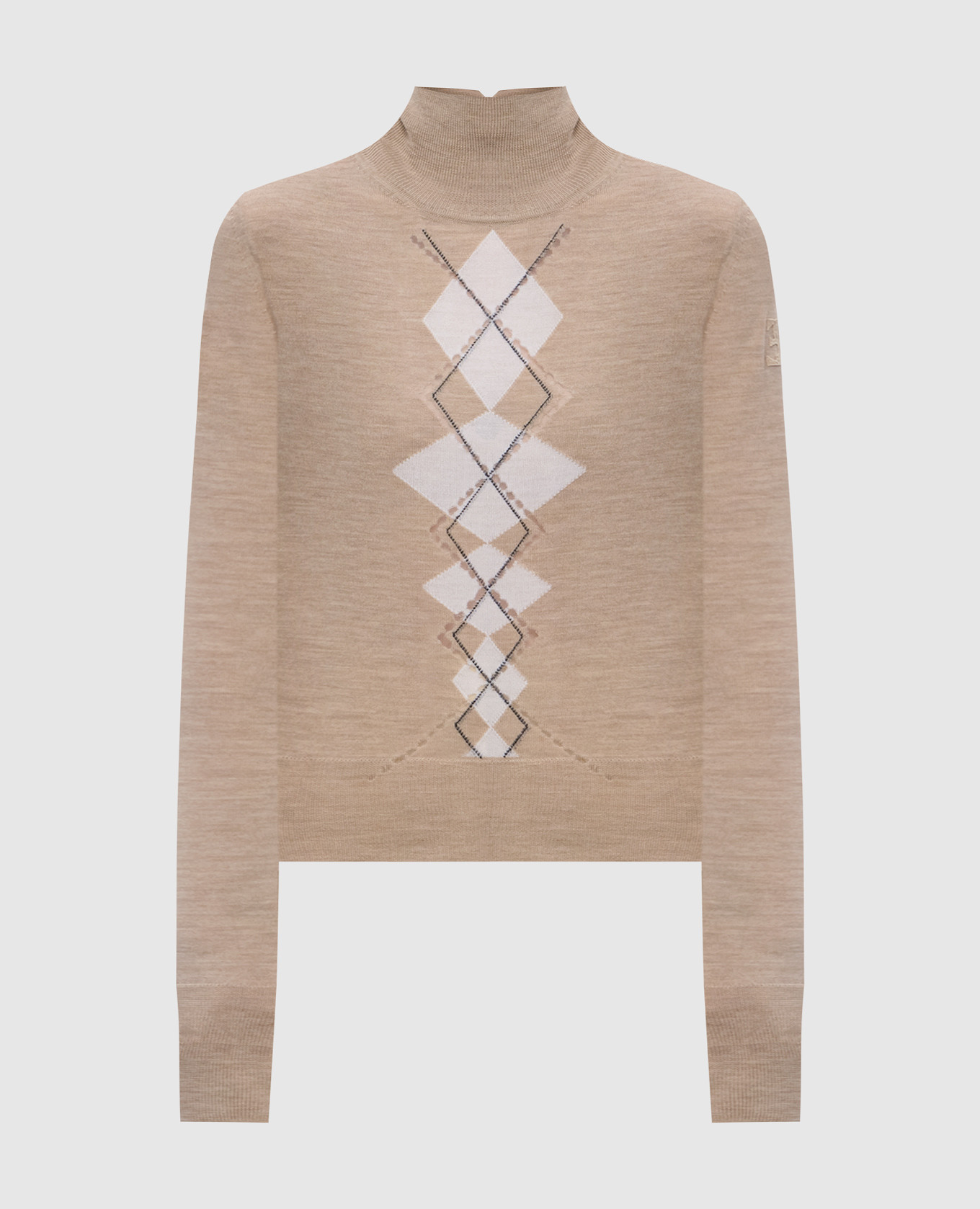 

Beige wool turtleneck with a pattern Ermanno Scervino