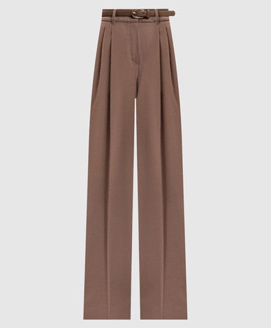Brown COCCO wool trousers