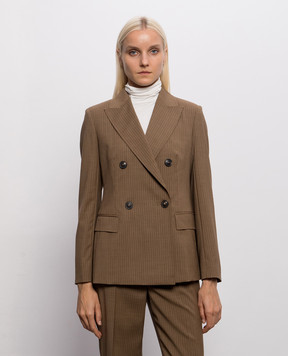 Max Mara UMICO brown double-breasted wool jacket MSTUMICO