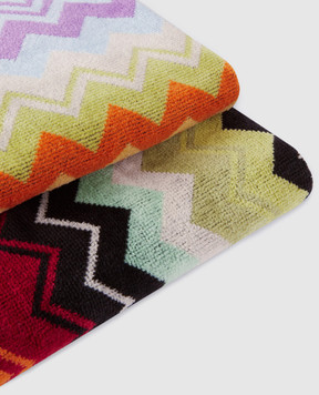 Missoni Home Set of Giacomo terry towels in branded pattern 2 pcs 1G3SP99827