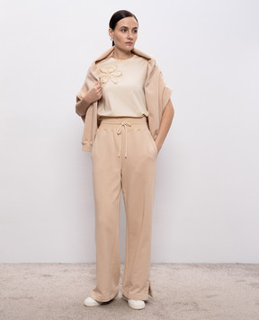 Twinset Beige T-shirt with embroidery 261TP2080