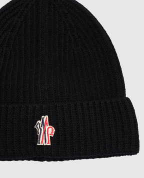 Moncler Grenoble ENFANT Children's black wool hat L29573B00002M1241
