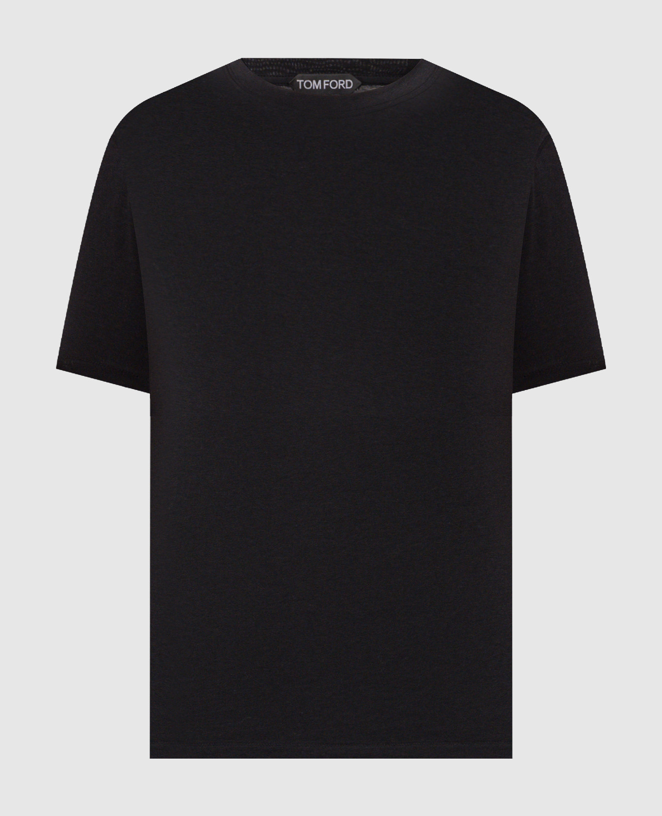 Black T-shirt with monogram embroidery