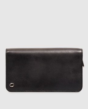 Orciani Black leather wallet with monogram SU0125LGN