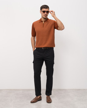 Stefano Ricci Black wool cargo pants M1T6100580W501