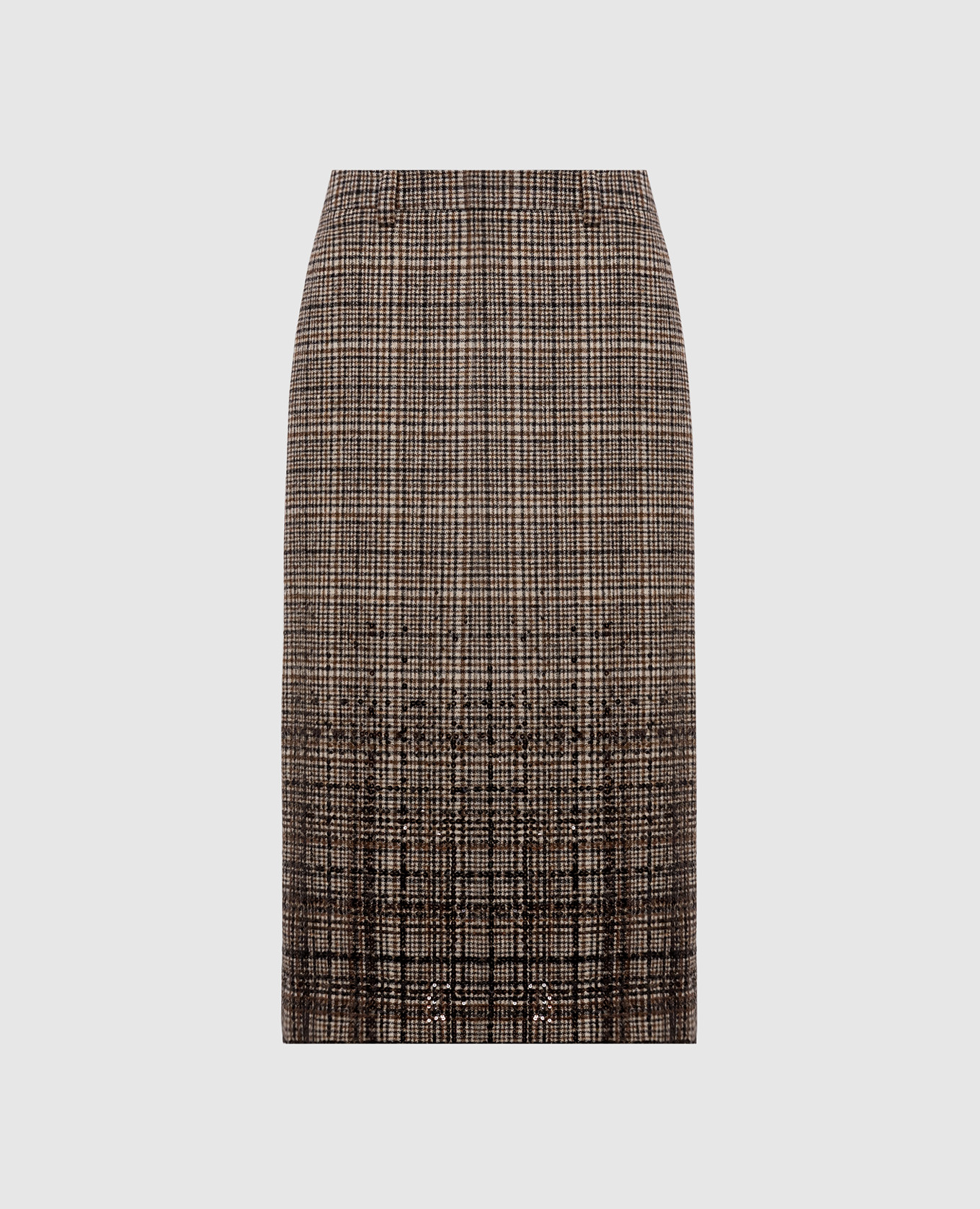 Checked skirt with sequins