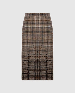 Brunello Cucinelli Checked skirt with sequins MP557G4071