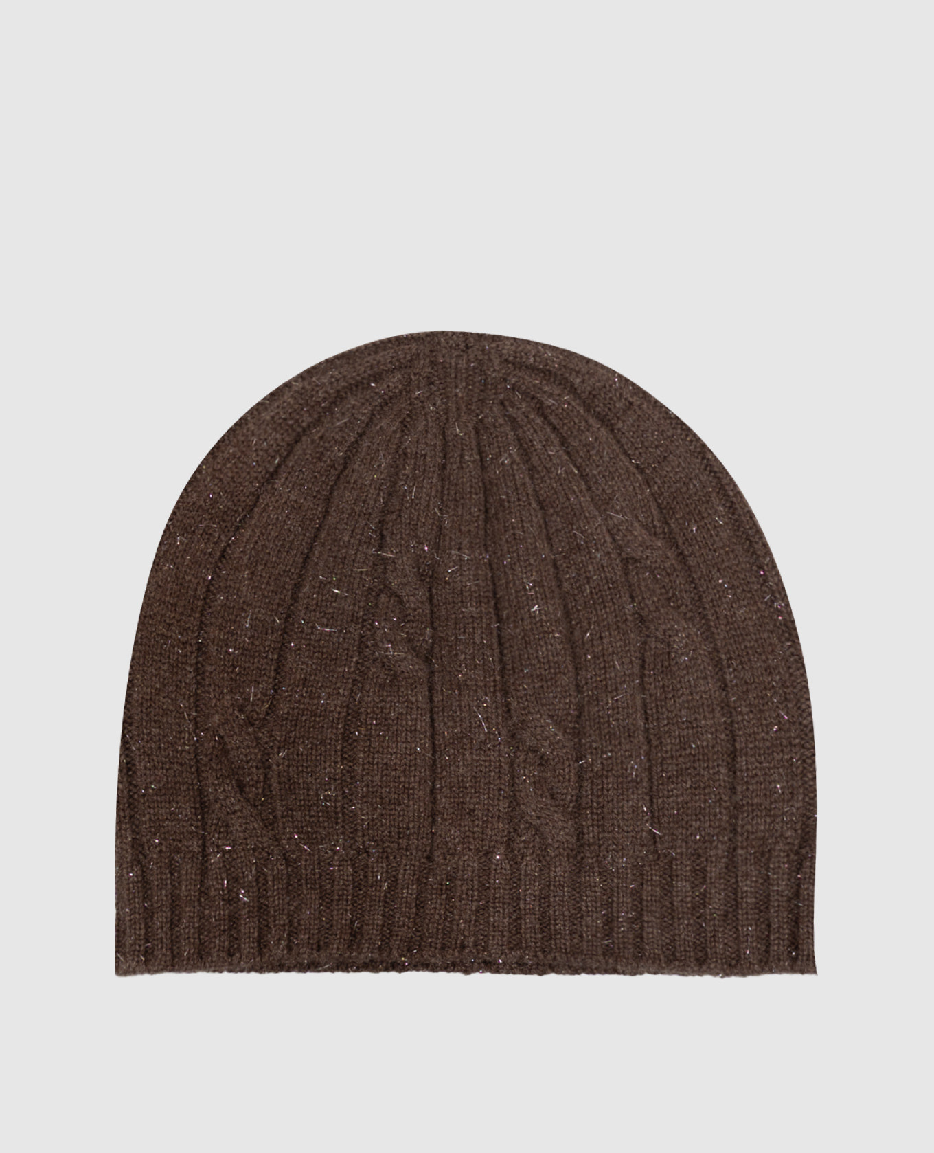 Dark brown hat with wool and silk