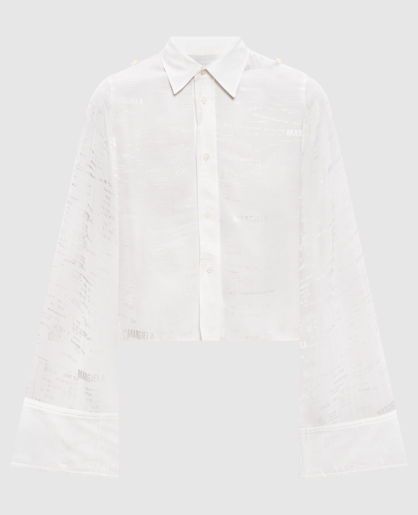 

White cropped blouse with a pattern Maison Margiela MM6