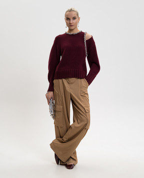 Simkhai Brown cargo pants with belt 1264136SS