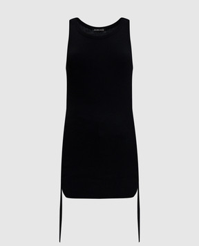 Ann Demeulemeester Mara black ribbed top B0011982FA659