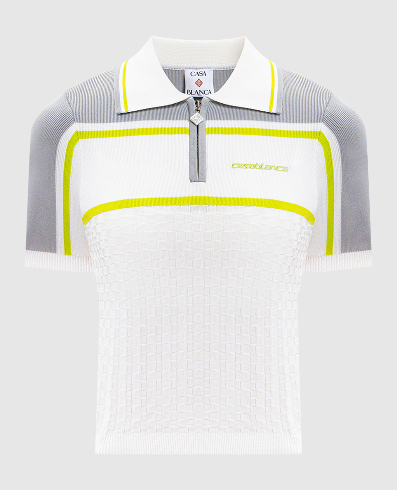 Polo blanc avec logo brodé