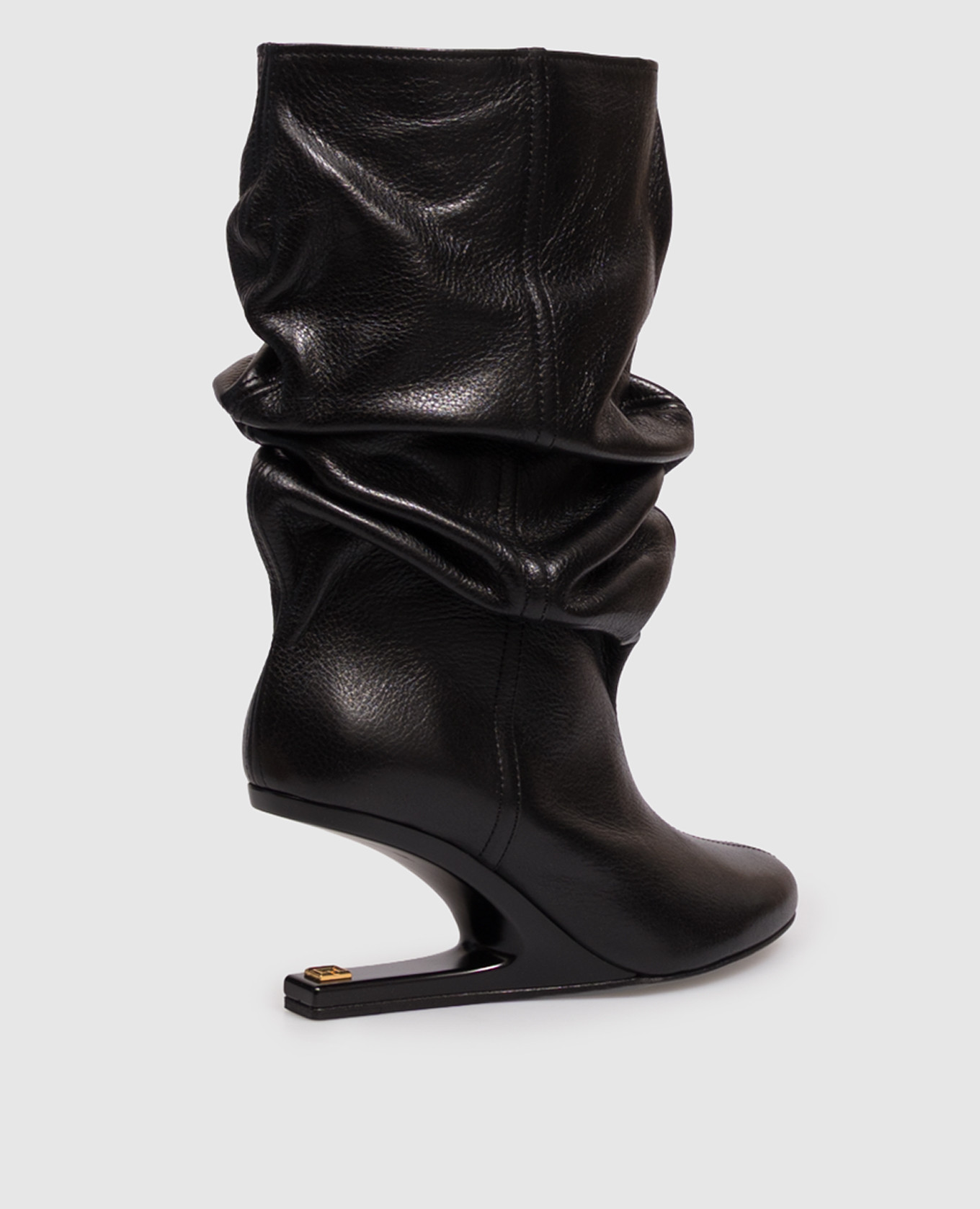 Black leather ankle boots with PB monogram Balmain 3