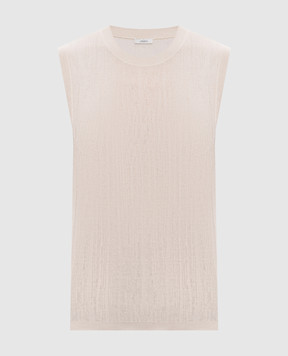 JOSEPH Beige California top with silk JF009708