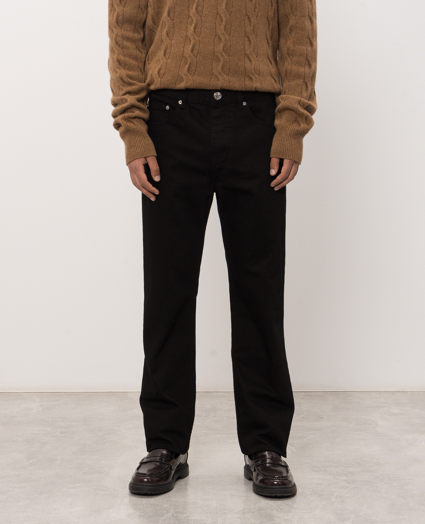 Black jeans with logo patch Ami Paris 3