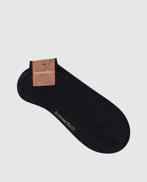 Stefano Ricci Blue socks with silk P062RI0006P062RI