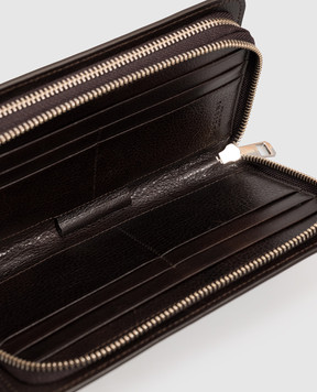 Orciani Brown leather wallet with monogram SU0125LGN