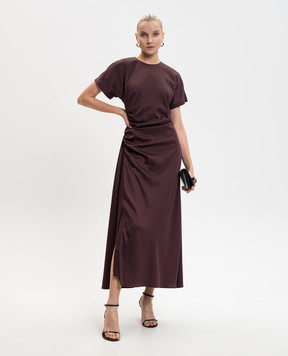 Simkhai Marabella burgundy midi dress 1261165Q