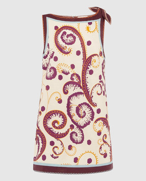 Alemais Beige Wilson linen and silk dress 6966D