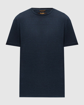 MooRER MIKE blue linen t-shirt MIKELI1