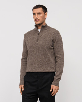 Cashmere&Whiskey Brown merino wool sweater 50707