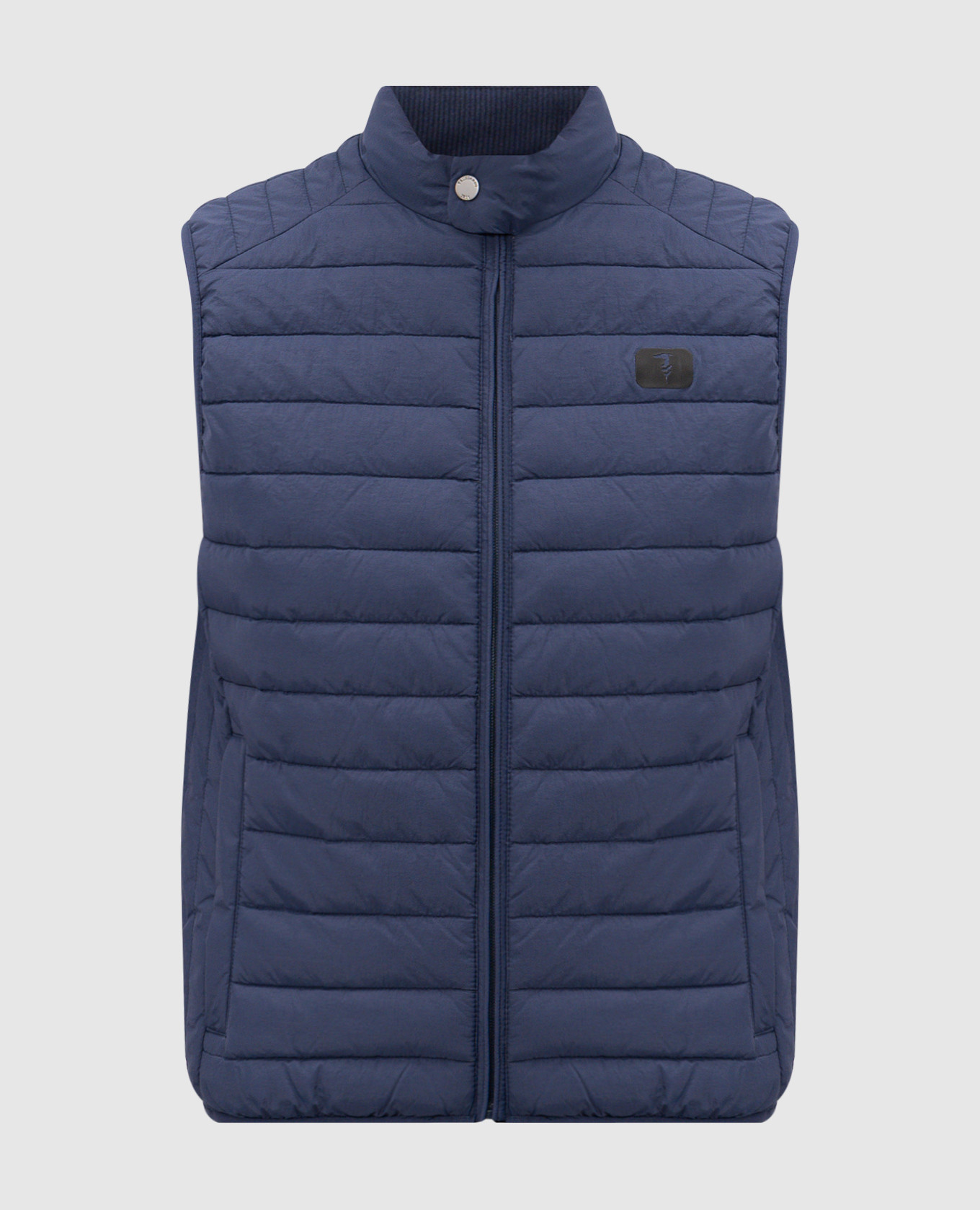 Blue quilted vest