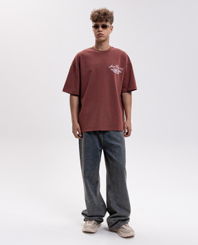 AMIRI Brown Dreamers Chain Stitch T-shirt AM426JR003
